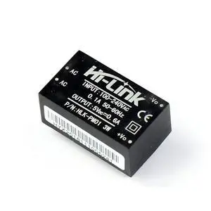 New HLK-PM01 AC-DC 220V to 5V Step-Down Power Supply Module Mini Size Intelligent Household Switch Step Down Power Supply Module (Black) New HLK-PM01 AC-DC 220V to 5V Step-Down Power Supply Module Mini Size Intelligent Household Switch Step Down Power Supply Module (Black)