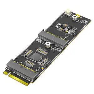 M.2 MKey to M.2 Key-E Wi Fi + MKey 2230 Dual Slot Adapter Card Compatible with Bluetooth,NVMe,PCIe Bus M.2 MKey to M.2 Key-E Wi Fi + MKey 2230 Dual Slot Adapter Card Compatible with Bluetooth,NVMe,PCIe Bus