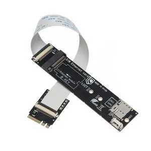 M.2 A+E Key to M.2 B-Key Adapter Card with SIM Card Slot Supports PCIe & USB Signal Compatible with 30x42 30x52mm Module (Not for M.2 SSD) M.2 A+E Key to M.2 B-Key Adapter Card with SIM Card Slot Supports PCIe & USB Signal Compatible with 30x42 30x52mm Module (Not for M.2 SSD)