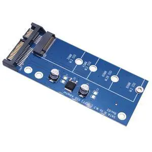 SATA 3 to M.2 (NGFF) SSD 7+5 Pin Connector Converter Adapter Card M2 to SATA III Expansion Card B Key Support 30/42/60/80mm (Blue) SATA 3 to M.2 (NGFF) SSD 7+5 Pin Connector Converter Adapter Card M2 to SATA III Expansion Card B Key Support 30/42/60/80mm (Blue)