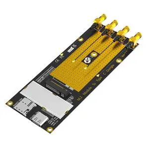 M.2 B Key 3G/4G/5G Module to USB-C USB 3.0 Adapter with Nano SIM Card Slot Compatible with RM500Q RM500U GM800 SIM8200 Module (with Antennas) M.2 B Key 3G/4G/5G Module to USB-C USB 3.0 Adapter with Nano SIM Card Slot Compatible with RM500Q RM500U GM800 SIM8200 Module (with Antennas)