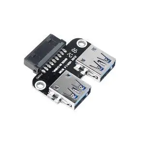 20Pin to Dual USB3.0 Adapter Connverter Desktop Motherboard 19 Pin/20P Header to 2 Ports USB 3.0 A Female Connector Card Reader (Horizontal Version) 20Pin to Dual USB3.0 Adapter Connverter Desktop Motherboard 19 Pin/20P Header to 2 Ports USB 3.0 A Female Connector Card Reader (Horizontal Version)