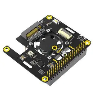 M.2 NVMe M-Key to PCIe Adapter with Cooler Fan and Automatic Discoloration LED Compatible with Raspberry Pi 5 (for 2230-2242) M.2 NVMe M-Key to PCIe Adapter with Cooler Fan and Automatic Discoloration LED Compatible with Raspberry Pi 5 (for 2230-2242)