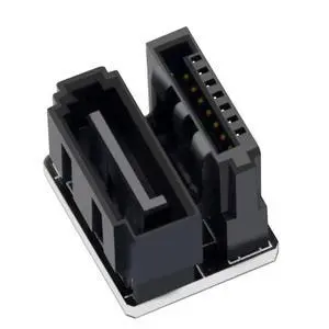 Mainboard SATA Adapter 6Gbps 7Pin Female to Male 90° /180° Angled Adapter Single/Double SATA Interface for Desktop (Single SATA 180Degree) Mainboard SATA Adapter 6Gbps 7Pin Female to Male 90° /180° Angled Adapter Single/Double SATA Interface for Desktop (Single SATA 180Degree)