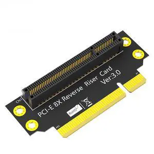 PCI-e 3.0 90° Reverse Male to Female Riser Card Extension Adapter for 1U 2U Server (32mm for 2U,8X) PCI-e 3.0 90° Reverse Male to Female Riser Card Extension Adapter for 1U 2U Server (32mm for 2U,8X)