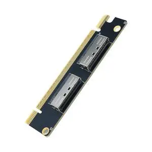 2*MCIO x8 to PCIe4.0 x16 Adapter Card GEN4 Server High-Speed Expansion Card Support GPU, PCIe Network Card, PCIe SSD (P1G Splitter Card) 2*MCIO x8 to PCIe4.0 x16 Adapter Card GEN4 Server High-Speed Expansion Card Support GPU, PCIe Network Card, PCIe SSD (P1G Splitter Card)