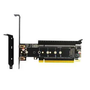 PCIe5.0 x16 to PCIe5.0 x8 Split Card Dual M.2 MKey 4.0 SSD Adapter Supports x8x4x4 Bifurcation Compatible with M.2 NVMe 2230-22110 SSD PCIe5.0 x16 to PCIe5.0 x8 Split Card Dual M.2 MKey 4.0 SSD Adapter Supports x8x4x4 Bifurcation Compatible with M.2 NVMe 2230-22110 SSD