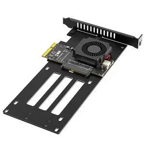 PCIe 5.0 x4 to U.2 / U.3 SSD Adapter Card 16Gbps Bandwidth with Cooling Fan Compatible with 2.5-inch U.2 U.3 SSD Desktop Server (to U.3 SFF-TA-1001) PCIe 5.0 x4 to U.2 / U.3 SSD Adapter Card 16Gbps Bandwidth with Cooling Fan Compatible with 2.5-inch U.2 U.3 SSD Desktop Server (to U.3 SFF-TA-1001)