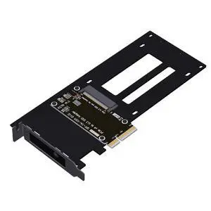 ADT-R27-01 PCIe 5.0 4.0 x4 to U.2/U.3/E1.S/E3.S Hard Disk Adapter 128Gbps/64Gbps with Half-Bracket Compatible with EDSFF Hard Disk Drive (R27B-01 4.0 for U.3) ADT-R27-01 PCIe 5.0 4.0 x4 to U.2/U.3/E1.S/E3.S Hard Disk Adapter 128Gbps/64Gbps with Half-Bracket Compatible with EDSFF Hard Disk Drive (R27B-01 4.0 for U.3)