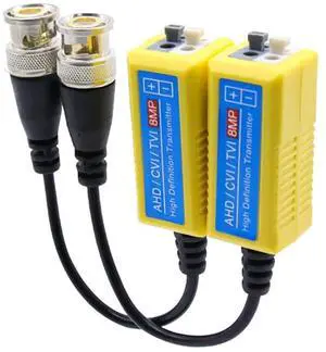 Surveillance Signal Converter 8MP Balun Twisted-Pair Transfer PAL, NTSC, SECAM Composite Video Signals Compatible with AHD CVI TVI Surveillance Signal Converter 8MP Balun Twisted-Pair Transfer PAL, NTSC, SECAM Composite Video Signals Compatible with AHD CVI TVI