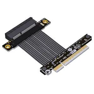 ADT-K82S PCIE5.0 x4 to x8 Extension Adapter Gen5 128Gbps High Speed Support Network Card, Hard Drive, USB Card (15CM,K82SF-BK) ADT-K82S PCIE5.0 x4 to x8 Extension Adapter Gen5 128Gbps High Speed Support Network Card, Hard Drive, USB Card (15CM,K82SF-BK)