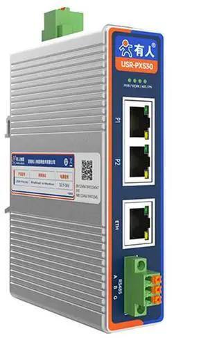 USR-PX Series Modbus Industrial Protocol Converter with RJ45 Ethernet Port Compatible with EtherCAT/PROFINET/CANopen Protocol (USR-PX530) USR-PX Series Modbus Industrial Protocol Converter with RJ45 Ethernet Port Compatible with EtherCAT/PROFINET/CANopen Protocol (USR-PX530)
