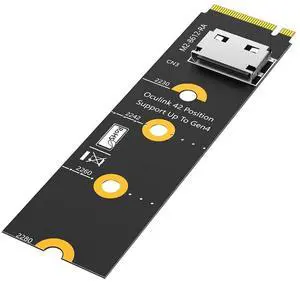 M.2 Key M PCI-e 4.0 x4 to SFF-8611/8612 4i Host Adapter Compatible with NVMe SSD and eGPU (Horizontal Long) M.2 Key M PCI-e 4.0 x4 to SFF-8611/8612 4i Host Adapter Compatible with NVMe SSD and eGPU (Horizontal Long)
