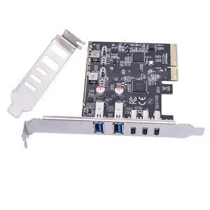 PCI-E 4X to 2Port USB-A + 3Port USB-C Expansion Card 10Gbps USB HUB Adapter USB3.2 GEN2 Multiplier MCA1225 PCI-E 4X to 2Port USB-A + 3Port USB-C Expansion Card 10Gbps USB HUB Adapter USB3.2 GEN2 Multiplier MCA1225