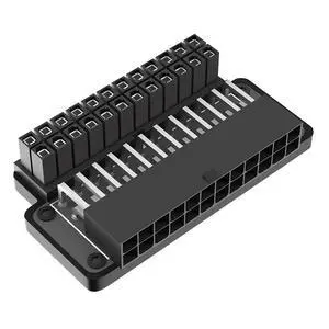 ATX 24Pin to 24Pin Power Adapter Female to Male 90 Degree with Power OK and Stand By LED for PC Desktops ABS Plastic Cover ATX 24Pin to 24Pin Power Adapter Female to Male 90 Degree with Power OK and Stand By LED for PC Desktops ABS Plastic Cover