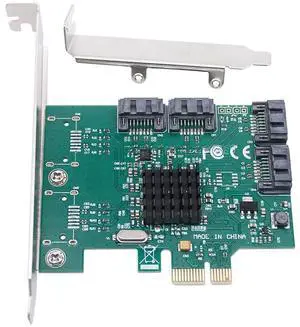 4 Port 7Pin SATA3.0 to PCI-E x1 Expansion Card 5Gbps Solid State IPFS Adapter Board for Desktop 4 Port 7Pin SATA3.0 to PCI-E x1 Expansion Card 5Gbps Solid State IPFS Adapter Board for Desktop