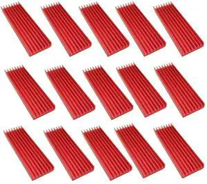 M.2 Solid State Hard Disk Heat Sink Aluminum 6mm for NGFF NVME PCIE 2280 SSD Solid State Drive (15pcs-Red) M.2 Solid State Hard Disk Heat Sink Aluminum 6mm for NGFF NVME PCIE 2280 SSD Solid State Drive (15pcs-Red)