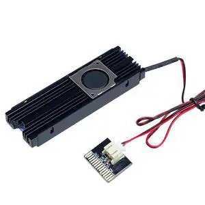 M.2 SSD Heatsink Dual-Side & Grooved Cooling Design Aluminum Alloy, Only 0.39 Thick Compatible with 2230/2242/2260/2280 SSD (Black,with Fan) M.2 SSD Heatsink Dual-Side & Grooved Cooling Design Aluminum Alloy, Only 0.39 Thick Compatible with 2230/2242/2260/2280 SSD (Black,with Fan)