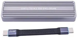 4TB M.2 NGFF+NVME to USB3.2 Hard Disk Enclosure 20Gbps Gen2*2 with USB-C Interface Compatible with NGFF NVME Dual Protocol SSD (to 2280) 4TB M.2 NGFF+NVME to USB3.2 Hard Disk Enclosure 20Gbps Gen2*2 with USB-C Interface Compatible with NGFF NVME Dual Protocol SSD (to 2280)