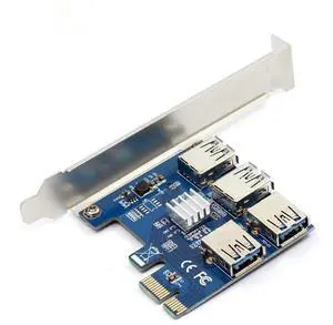 Riser Card PCI-E USB 3.0 PCIe Port Multiplier Card PCI Express PCIe E 1 to 4 to for BTC Miner Machine Riser Card PCI-E USB 3.0 PCIe Port Multiplier Card PCI Express PCIe E 1 to 4 to for BTC Miner Machine