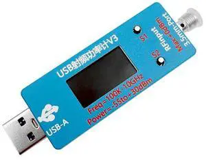 USB RF 5V Power Meter 100K to 10GHz, -55 to +30dBm with 0.96-inch TFT Display for PC Configure, V3.0 Version (Power Meter) USB RF 5V Power Meter 100K to 10GHz, -55 to +30dBm with 0.96-inch TFT Display for PC Configure, V3.0 Version (Power Meter)