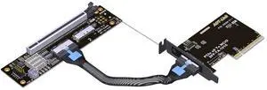 ADT-R89M-F37C PCIe 4.0 x8 to x16 Extension Card 128Gbps MCIO External Chassis Supports 2U/4U Chassis (80CM) ADT-R89M-F37C PCIe 4.0 x8 to x16 Extension Card 128Gbps MCIO External Chassis Supports 2U/4U Chassis (80CM)