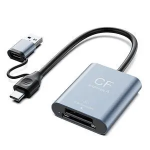 USB 3.2 CFexpress Type A / SD3.0 Memory Card Reader 10Gbps High-Speed Data Transfer with Dual USB A & USB C Ports (CR398S for CFexpress Type A+SD3.0) USB 3.2 CFexpress Type A / SD3.0 Memory Card Reader 10Gbps High-Speed Data Transfer with Dual USB A & USB C Ports (CR398S for CFexpress Type A+SD3.0)