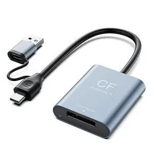 USB 3.2 CFexpress Type A / SD3.0 Memory Card Reader 10Gbps High-Speed Data Transfer with Dual USB A & USB C Ports (CR398 for CFexpress Type A) USB 3.2 CFexpress Type A / SD3.0 Memory Card Reader 10Gbps High-Speed Data Transfer with Dual USB A & USB C Ports (CR398 for CFexpress Type A)