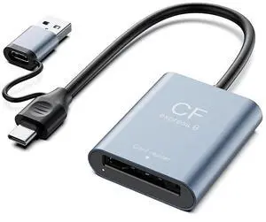 USB 3.2 CFexpress Type B / SD3.0 Memory Card Reader 10Gbps High-Speed Data Transfer with Dual USB A & USB C Ports (CR397 for CFexpress Type B) USB 3.2 CFexpress Type B / SD3.0 Memory Card Reader 10Gbps High-Speed Data Transfer with Dual USB A & USB C Ports (CR397 for CFexpress Type B)