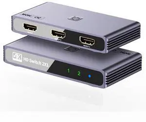 1 to 2 Audio Bi-Direction Switcher 4K HD 60Hz Display Audio Video Extender Compatible with HDMI PS4 PS5 TV Box Monitor 1 to 2 Audio Bi-Direction Switcher 4K HD 60Hz Display Audio Video Extender Compatible with HDMI PS4 PS5 TV Box Monitor