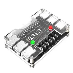 24Pin ATX Power Supply Breakout Board 3A Output Acrylic Case Kit 12*USB Port with 3.3V, 5V, 12V,-12V Output Voltage (Black) 24Pin ATX Power Supply Breakout Board 3A Output Acrylic Case Kit 12*USB Port with 3.3V, 5V, 12V,-12V Output Voltage (Black)