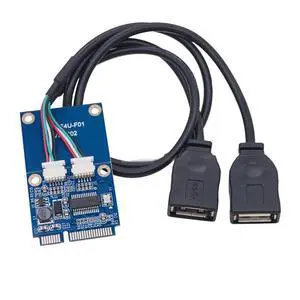 Mini PCI-E to Dual-Port USB2.0 Expansion Card 480Mbps MCA522 Compatible with Win7/8/10/11 Mini PCI-E to Dual-Port USB2.0 Expansion Card 480Mbps MCA522 Compatible with Win7/8/10/11