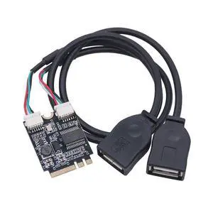 M.2 Key A+E to Dual USB 2.0 Port Expansion Card 480Mbps MCA527 Compatible with WinXP/2003/VISTA/2008/7/8/10/1132/64BIT M.2 Key A+E to Dual USB 2.0 Port Expansion Card 480Mbps MCA527 Compatible with WinXP/2003/VISTA/2008/7/8/10/1132/64BIT