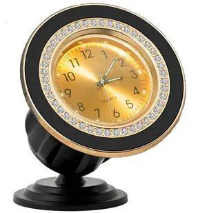 Clock Magnetic Car Holder Strong Magnet Mini Dial Phone Stand for Car Dashboard Mount 360° Rotation Car Phone Stand Universal for iPhone 15/14/13/12 Pro Max Plus (Gold) Clock Magnetic Car Holder Strong Magnet Mini Dial Phone Stand for Car Dashboard Mount 360° Rotation Car Phone Stand Universal for iPhone 15/14/13/12 Pro Max Plus (Gold)