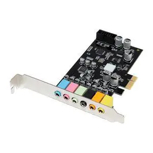 PCIe x1 7.1 Sound Card PCI-Express X1 PC Stereo Surround Audio Adapter with CM6212 Chip for Gaming HD Audio for Desktop Computers Supports Multiple Platforms PCIe x1 7.1 Sound Card PCI-Express X1 PC Stereo Surround Audio Adapter with CM6212 Chip for Gaming HD Audio for Desktop Computers Supports Multiple Platforms