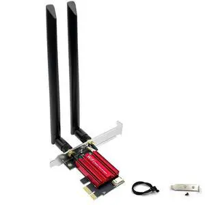 Wi-Fi 6E Triple Band Wireless Network Card Intel AX210 Chip PCIe WiFi Adapter Bluetooth 5.3 5374Mbps 802.11ax for Windows 10/11 64bit Linux Wi-Fi 6E Triple Band Wireless Network Card Intel AX210 Chip PCIe WiFi Adapter Bluetooth 5.3 5374Mbps 802.11ax for Windows 10/11 64bit Linux