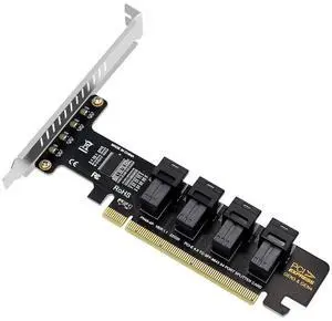 PCI-E X16 to SFF-8643 U.2 4-Port Expansion Card PCI Express to U2 SFF-8639 Expansion Card for Windows (Pay Attention to Compatibility) PCI-E X16 to SFF-8643 U.2 4-Port Expansion Card PCI Express to U2 SFF-8639 Expansion Card for Windows (Pay Attention to Compatibility)