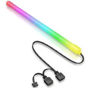 11.8inch/30cm Computer Case ARGB Light Bar RGB Strip Silicone Chassis Ambient Lamp Decoration DIY Colorful Strips Desktop PC Accessories (Round) 11.8inch/30cm Computer Case ARGB Light Bar RGB Strip Silicone Chassis Ambient Lamp Decoration DIY Colorful Strips Desktop PC Accessories (Round)