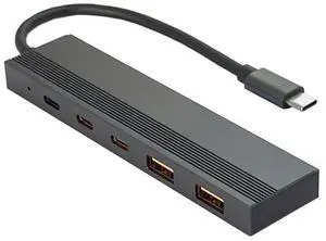 5-in-1 USB C Hub with 4X 10Gbps USB 3.2 Ports and 100W PD Charging Compact Portable for Laptop (2 USB-A and 2 USB-C) 5-in-1 USB C Hub with 4X 10Gbps USB 3.2 Ports and 100W PD Charging Compact Portable for Laptop (2 USB-A and 2 USB-C)