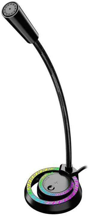 USB Recording Microphone with RGB LED Light Stand for Laptop YouTube Live Broadcast Karaoke Gamers Computer Microphone USB Recording Microphone with RGB LED Light Stand for Laptop YouTube Live Broadcast Karaoke Gamers Computer Microphone