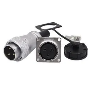 1pc WS24 3pin Power Connector Plug Socket 25A 500V 3 Wire Aviation Cable 1pc WS24 3pin Power Connector Plug Socket 25A 500V 3 Wire Aviation Cable