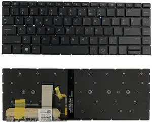 Laptop Replacement US Layout with Backlit Keyboard for HP Elitebook 1040 G4,EliteBook x360 1040 G5 Black Laptop Replacement US Layout with Backlit Keyboard for HP Elitebook 1040 G4,EliteBook x360 1040 G5 Black
