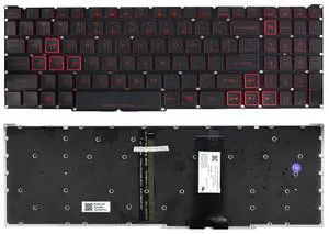 Laptop Replacement US Layout Red Backlit Keyboard for Acer Nitro 5 AN51554 AN5155450AF AN5155455YM AN5155458YY AN5155471FT Black Laptop Replacement US Layout Red Backlit Keyboard for Acer Nitro 5 AN51554 AN5155450AF AN5155455YM AN5155458YY AN5155471FT Black