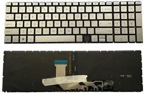 Laptop Replacement US Layout Backlit Keyboard for HP Envy x360 15-ee 15m-ee 15-ed 15m-ed tpn-c149 tpn-w140 HP 15m-ed0013dx 9ZNHBBC Sliver Laptop Replacement US Layout Backlit Keyboard for HP Envy x360 15-ee 15m-ee 15-ed 15m-ed tpn-c149 tpn-w140 HP 15m-ed0013dx 9ZNHBBC Sliver