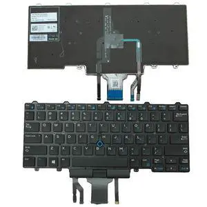 Laptop Replacement US Keyboard for Dell Latitude E5450 E5470 E7450 E7470 7480 7490 5480 5488 Laptop No Frame, with Pointer, with Backlight Laptop Replacement US Keyboard for Dell Latitude E5450 E5470 E7450 E7470 7480 7490 5480 5488 Laptop No Frame, with Pointer, with Backlight