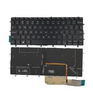Laptop Replacement US Layout with Backlit Keyboard for Dell XPS 13 9370 9380 9370 9380 Black Laptop Replacement US Layout with Backlit Keyboard for Dell XPS 13 9370 9380 9370 9380 Black