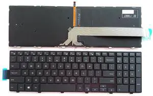 Laptop Replacement US Layout Keyboard for Dell Inspiron 15 3000 3549 3541 3542 5548 5551 5555 5557 5558 5559 with Frame,No TrackPoint,Backlit Black Laptop Replacement US Layout Keyboard for Dell Inspiron 15 3000 3549 3541 3542 5548 5551 5555 5557 5558 5559 with Frame,No TrackPoint,Backlit Black