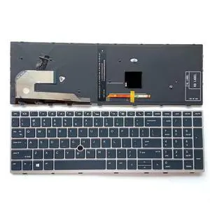 Laptop Replacement US Layout Keyboard for HP EliteBook 750 755 850 855 G5 G6 Zbook 15U G5 G6 L14366-001 L32575-001 with Pointing with Backlight Silver Frame Laptop Replacement US Layout Keyboard for HP EliteBook 750 755 850 855 G5 G6 Zbook 15U G5 G6 L14366-001 L32575-001 with Pointing with Backlight Silver Frame