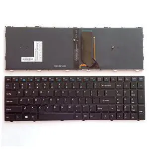 Laptop Replacement US Layout with Backlit Keyboard for CLEVO N250 N750 CVM15F23USJ4308 6-80-N7500-011-1 United States US Black Frame with White Backlit Laptop Replacement US Layout with Backlit Keyboard for CLEVO N250 N750 CVM15F23USJ4308 6-80-N7500-011-1 United States US Black Frame with White Backlit