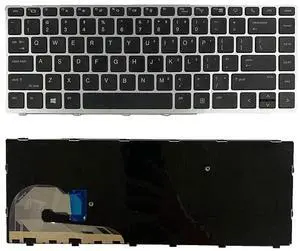 Laptop Replacement US Layout Without Backlit Without Pointer Keyboard for HP EliteBook 840 G5 846 G5 745 G5 US Silver Frame Laptop Replacement US Layout Without Backlit Without Pointer Keyboard for HP EliteBook 840 G5 846 G5 745 G5 US Silver Frame